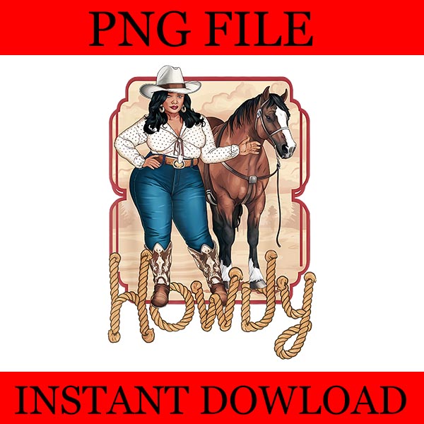 Cowgirl Black Cowgirl Queen African American PNG