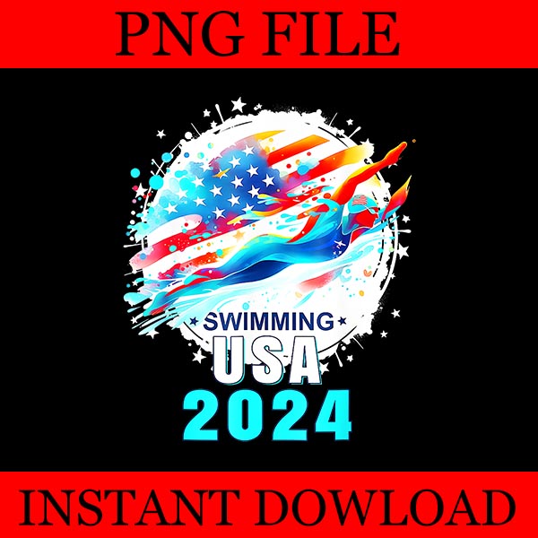 USA 2024 United States American Sport PNG, USA 2024 Swimming PNG