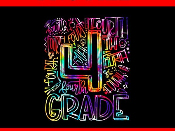 4th grade typography team png, fourth grade back to school png