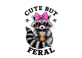 Cute But Feral Colorful Racoon PNG, Sunglasses Racoon PNG t shirt vector file