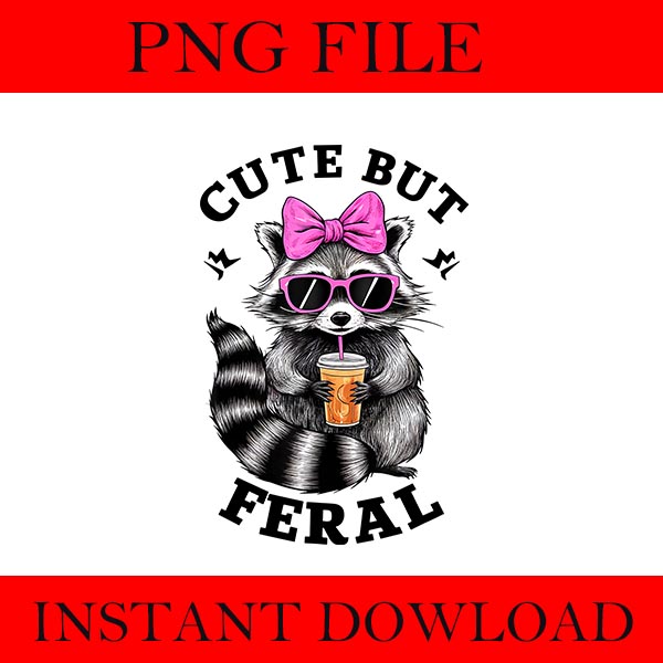 Cute But Feral Colorful Racoon PNG, Sunglasses Racoon PNG