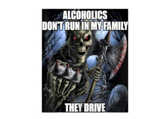 Alcoholics Don’t Run In My They Drive PNG t shirt vector