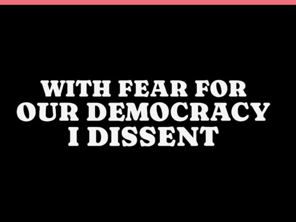 With fear for our democracy i dissent svg t shirt design for sale