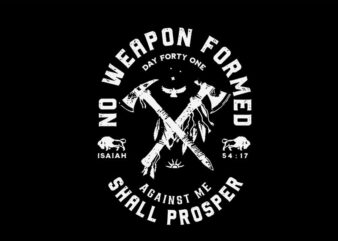 Vintage No Weapon Formed Against Me Shall Prosper Christian SVG