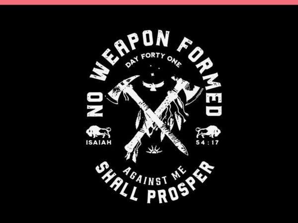 Vintage no weapon formed against me shall prosper christian svg t shirt vector art