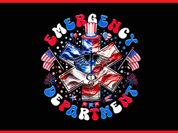 Emergency department 4th of july png, usa emergency room nurse png vector clipart