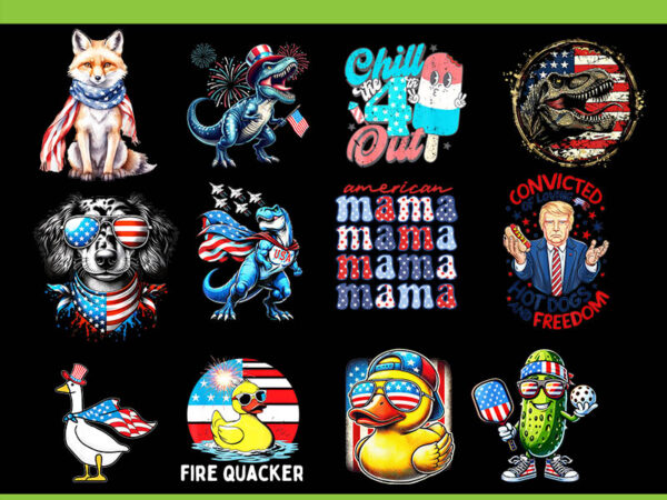 Bundle 4th of july png, duck 4th of july png, trump 4th of july png t shirt template