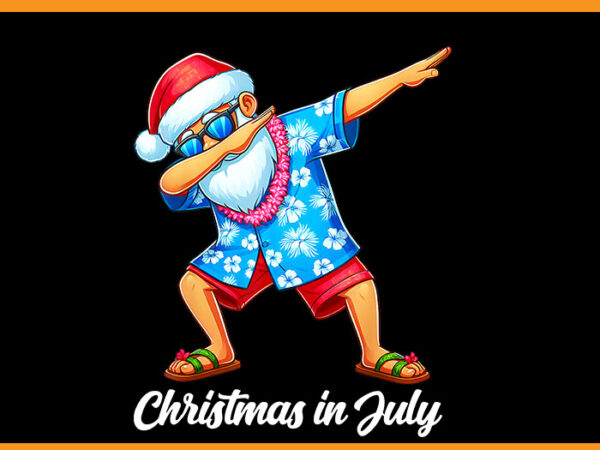 Christmas in july beach summer png, santa christmas in july png t shirt vector file