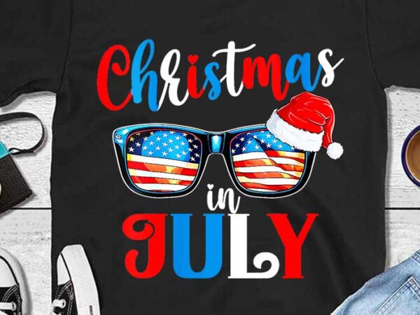 Christmas in july santa beach summer png t shirt vector file