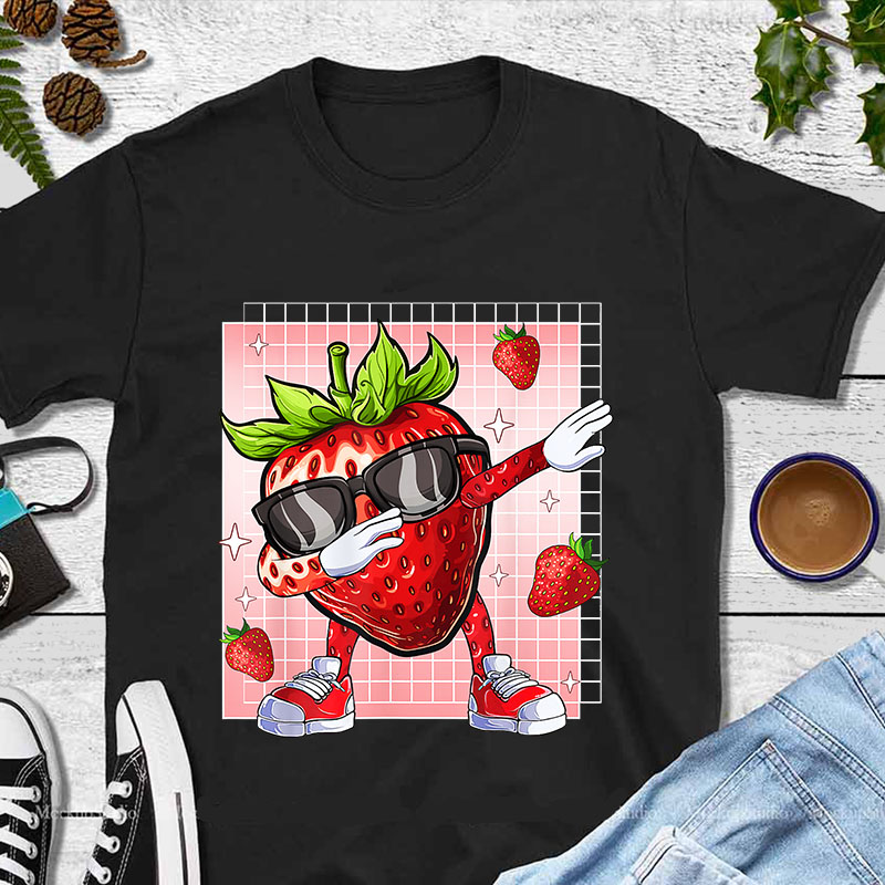 Dabbing Strawberry Summer Fruit PNG