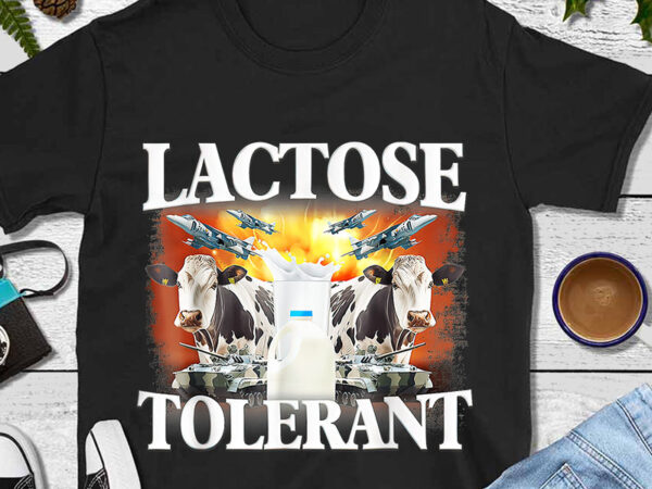 Lactose tolerant cow png t shirt vector graphic