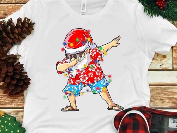 Santa dabbing christmas in july png t shirt template vector