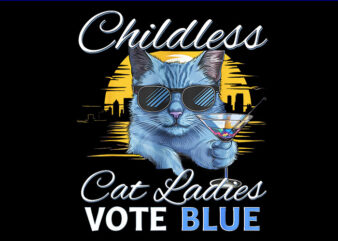 Childless Cat Ladies Vote Blue SVG, Kamala Harris 2024 SVG