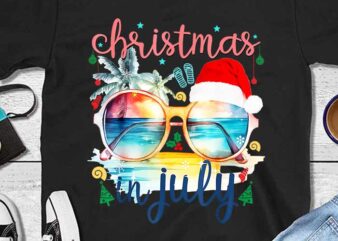 Sunglasses Christmas In July Santa Hat Summer PNG