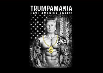 Trumpamania Save America Again 2024 PNG, Trump Amania PNG