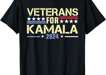 Veterans For Kamala American Flag Kamala-Harris Supporter T-Shirt