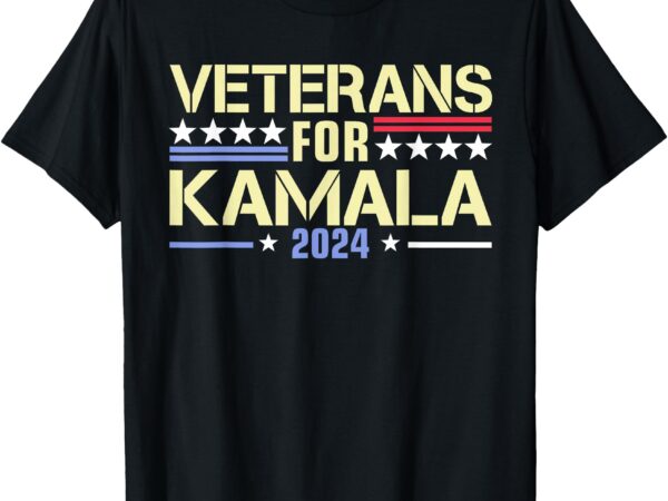 Veterans for kamala american flag kamala-harris supporter t-shirt