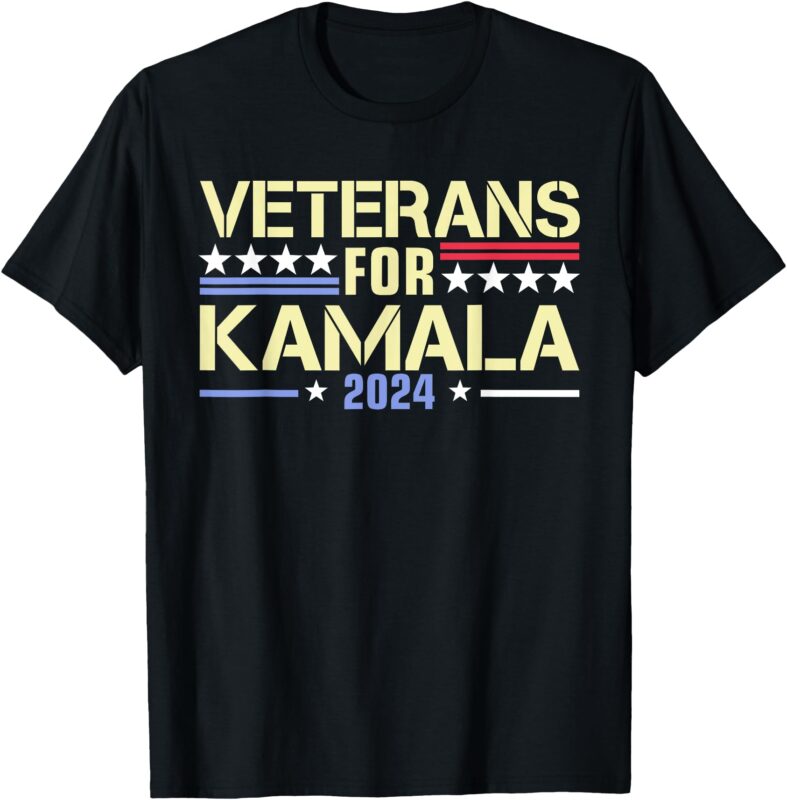 Veterans For Kamala American Flag Kamala-Harris Supporter T-Shirt