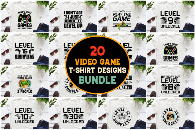 Video Game,Video Game TShirt,Video Game TShirt Design,Video Game TShirt Design Bundle,Video Game T-Shirt,Video Game T-Shirt Design