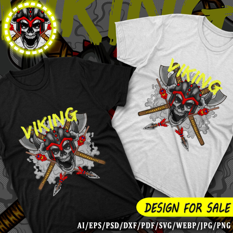 Viking Tshirt Design (AI/EPS/PSD/DXF/PDF/SVG/WEBP/JPG/PNG)