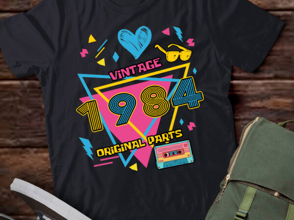 Vintage 1984 40th birthday forties happy birthday gift lts-d t shirt vector art