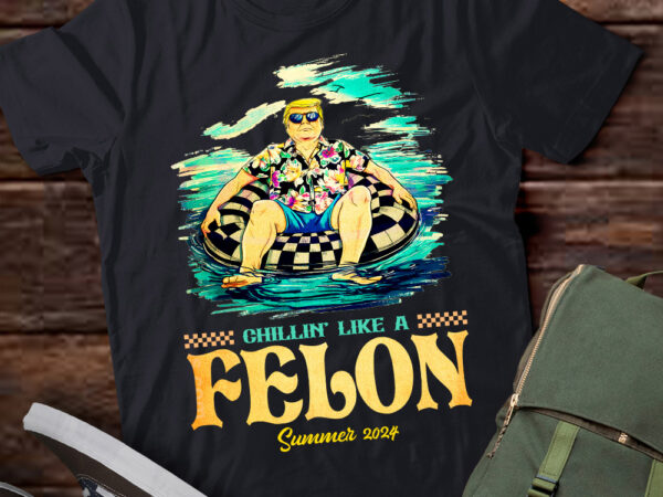 Vintage chillin like a felon trump outlaw president funny trump lts-d t shirt vector art