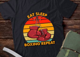 Vintage Eat Sleep Boxing Repeat Retro Funny Boxer Gift lts-d t shirt vector art