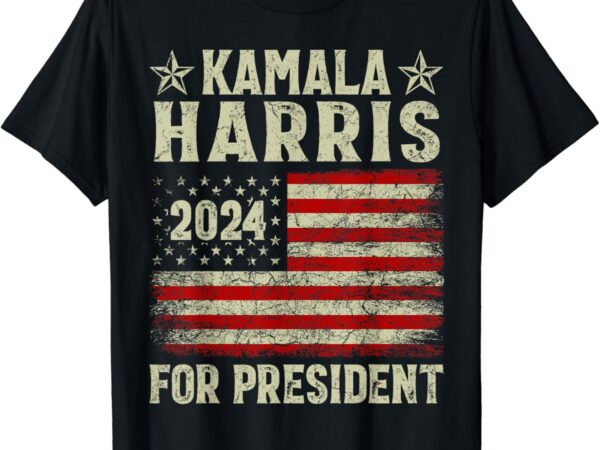 Vintage kamala harris 2024 for president election campaign t-shirt