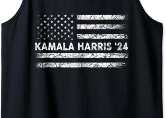 Vintage Kamala Harris 2024 For President Election Campaign Tank Top t shirt vector art