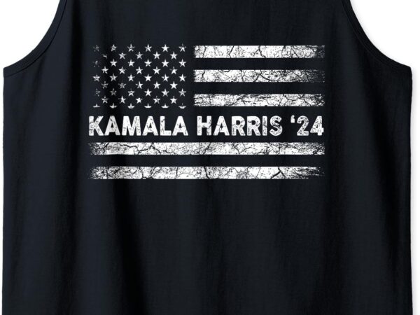 Vintage kamala harris 2024 for president election campaign tank top t shirt vector art