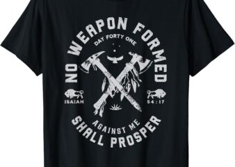 Vintage No Weapon Formed Against Me Shall Prosper Christian T-Shirt