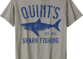 Vintage Quint’s Shark Fishing 1975 Retro T-Shirt