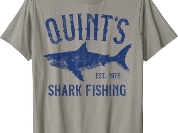 Vintage quint’s shark fishing 1975 retro t-shirt