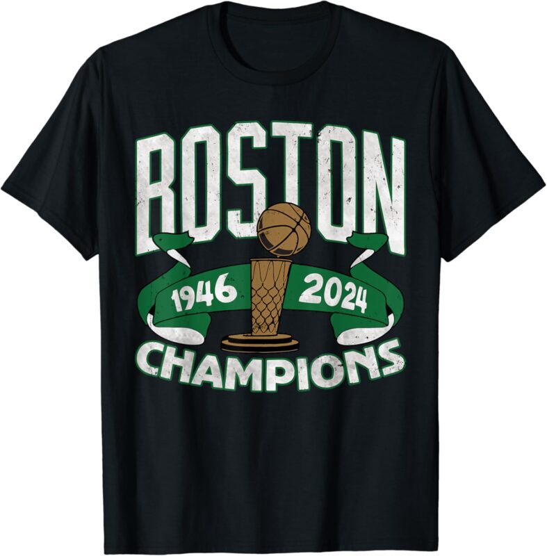 Vintage Retro Boston Champions Design Boston B-Ball City T-Shirt