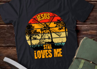 Vintage Retro Jesus Still Loves Me Windmill lts-d