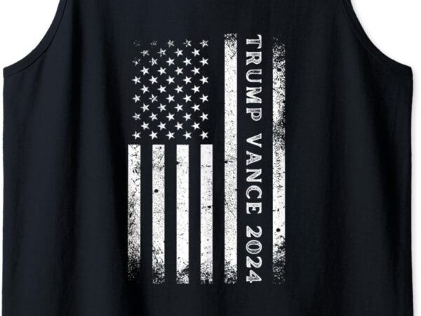 Vintage trump 2024 president election trump vance 2024 tank top t shirt vector art