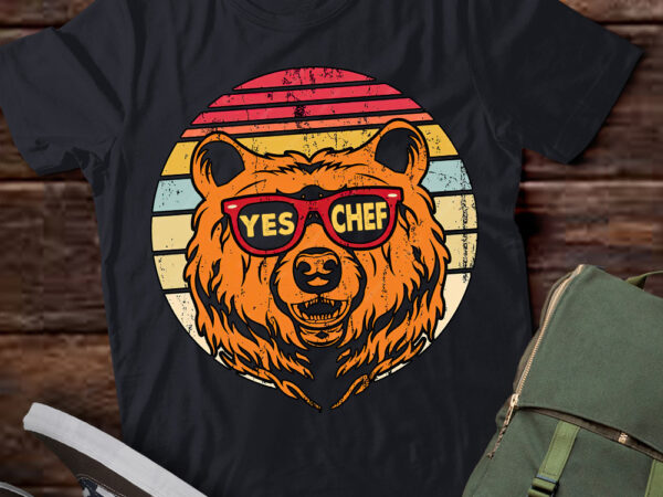 Vintage yes chef funny kitchen cooking bear lover gifts lts-d t shirt vector art