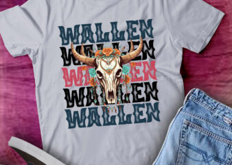 Wallen Bullhead Cowboy Wallen Country Music Gift lts-d t shirt design for sale