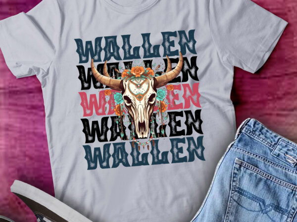 Wallen bullhead cowboy wallen country music gift lts-d t shirt design for sale