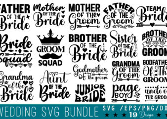Wedding T-shirt Bundle Wedding SVG Bundle