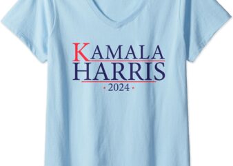 Womens Kamala 2024 – Kamala Harris 2024 For President Campaign V-Neck T-Shirt