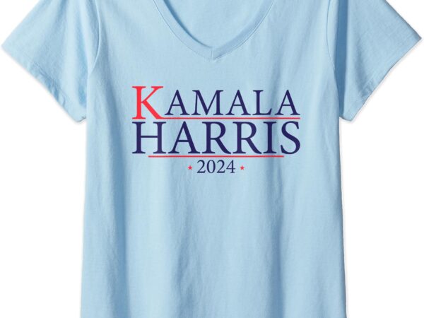 Womens kamala 2024 – kamala harris 2024 for president campaign v-neck t-shirt