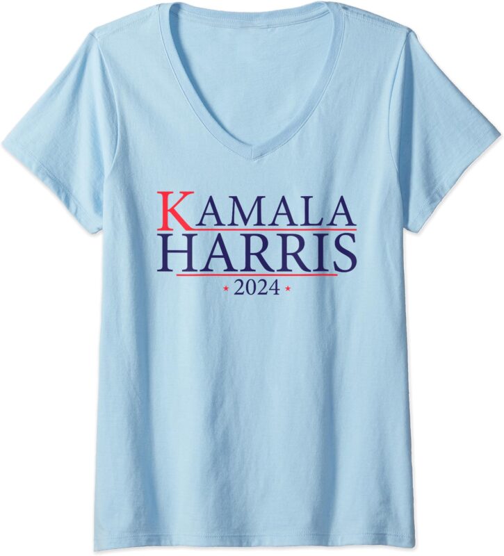 Womens Kamala 2024 – Kamala Harris 2024 For President Campaign V-Neck T-Shirt