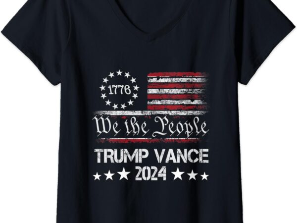 Womens trump vance 2024 president trump supporter re-election v-neck t-shirt