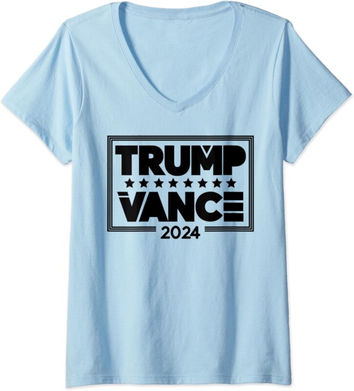 Womens Trump Vance Voter Clothing 2024 Election V-Neck T-Shirt