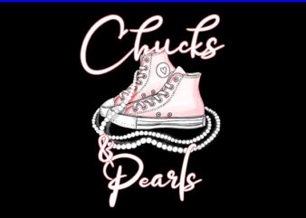 Chucks And Pearls I’M With Her Kamala 2024 PNG, Chucks And Pearls PNG