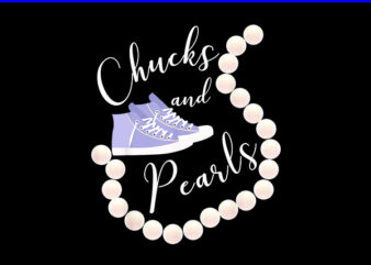 Chucks And Pearls PNG, Kamala Harris Sneakers PNG