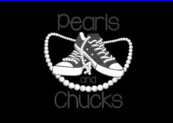 Chucks And Pearls PNG, Kamala Harris Sneakers PNG