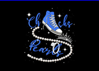 Chucks And Pearls PNG, Kamala Harris Sneakers PNG