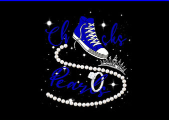 Chucks And Pearls PNG, Kamala Harris Sneakers PNG